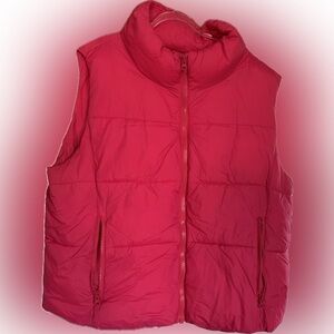 JOE FRESH BRIGHT PINK PUFFER VEST XXL